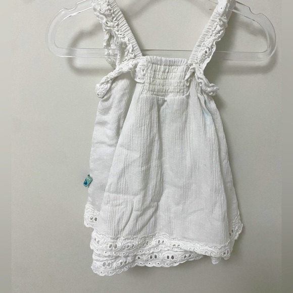 Roxy Girl size 4T white boho tank. - Picture 2 of 4